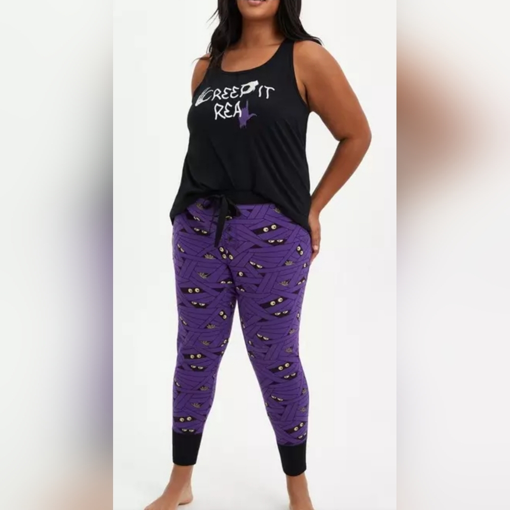 Purple Mummy Print Skirt